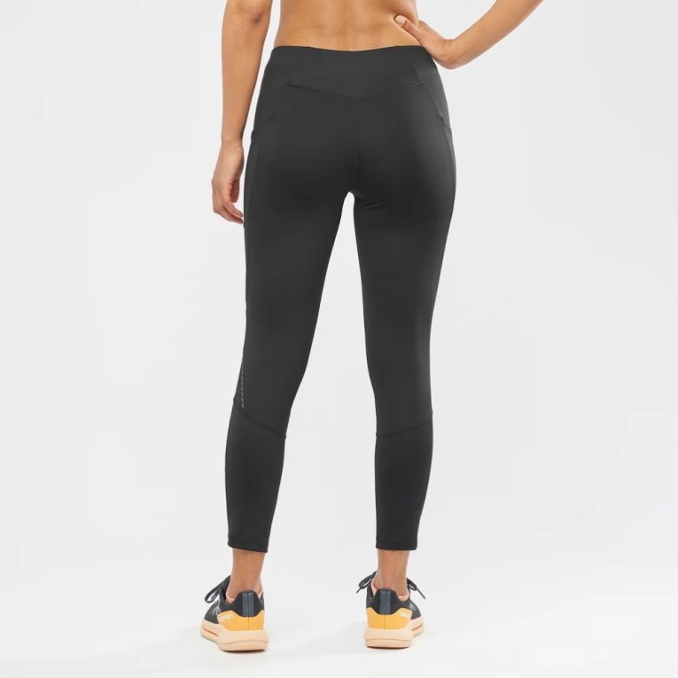 Black Salomon Cross Run 25'' Women's Running Tights | IE KV9842